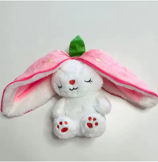 Strawbunny| Peluche que respira: Ideal para chicos y grandes